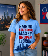 Philly Basketball Dream Team Lineup T-Shirt