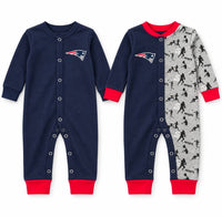 New England Patriots Baby 2-Pack Snap Onesie Set
