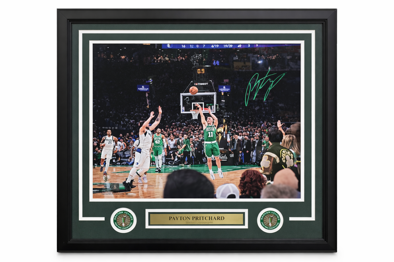 Payton Pritchard Boston Celtics Signed NBA Finals 16" x 20" Framed Photograph