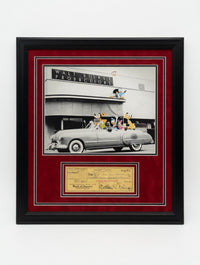 Walt Disney 11" x 14" Framed Photo Collage with Autographed Check - JSA Authenticated