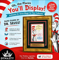 Theodor 'Dr. Suess' Geisel Autographed & Framed Cat in The Hat Print