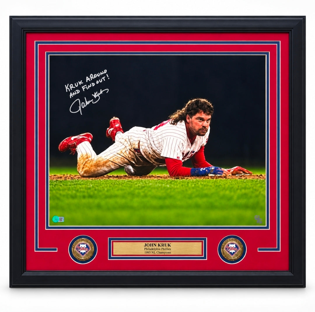 John Kruk Philadelphia Phillies Autographed Limited Edition 16" x 20" Framed Photograph