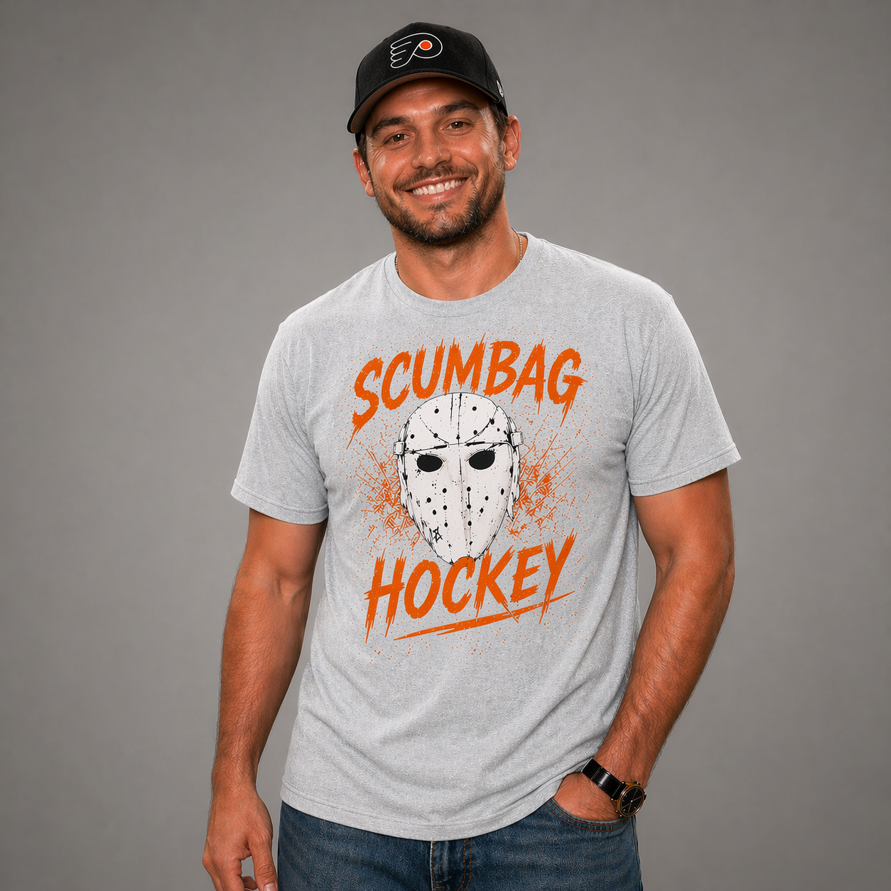 Official Philadelphia "SCUMBAG HOCKEY" Adult Playoff T-Shirt