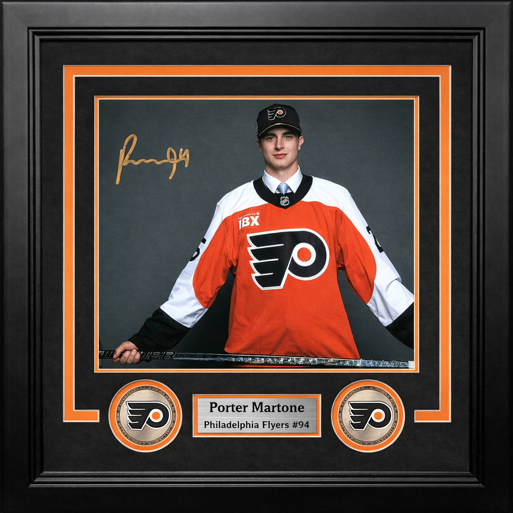 Porter Martone Philadelphia Flyers Autographed 8" x 10" Framed Photo