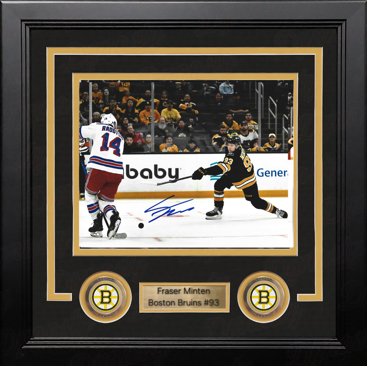 Fraser Minten Boston Bruins Autographed 11" x 14" Framed Slapshot Photo
