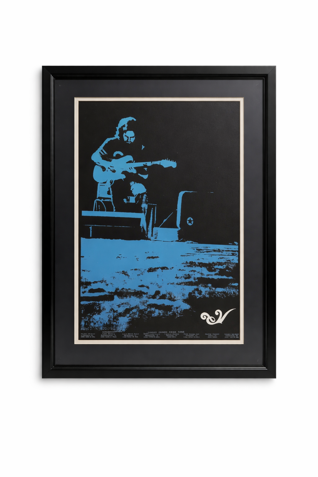 Eddie Vedder 2009 Solo Tour Tower Theatre Custom Framed Concert Poster
