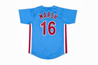 Brandon Marsh Autographed Powder Blue Throwback Philadelphia pro-style jersey, Authenticated & hand-signed.