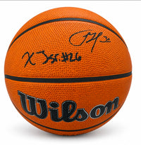 Sam Hauser & Xavier Tillman Dual Autographed NBA Basketball