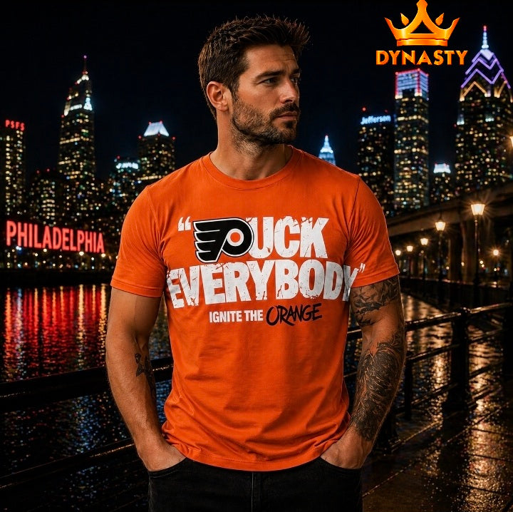 Philadelphia Playoff Hockey "Puck Everybody" Adult T-Shirt
