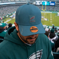 Philadelphia Eagles New Era Sideline M-Crown 9FORTY Adjustable Hat - Midnight Green