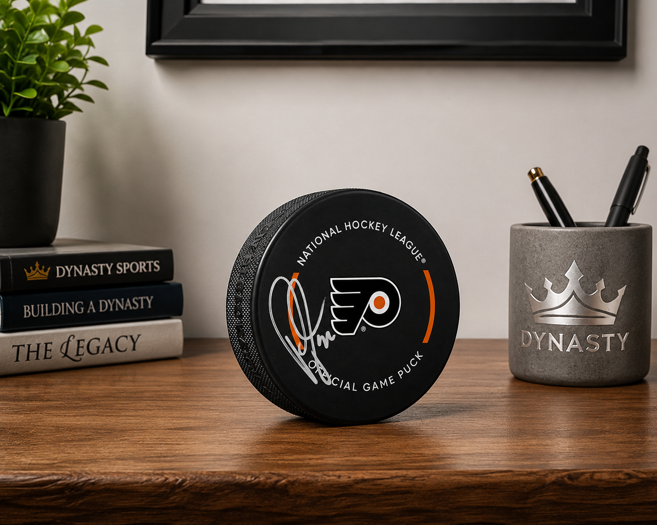 Rick Tocchet Autographed Philadelphia Flyers Hockey Game Model Puck