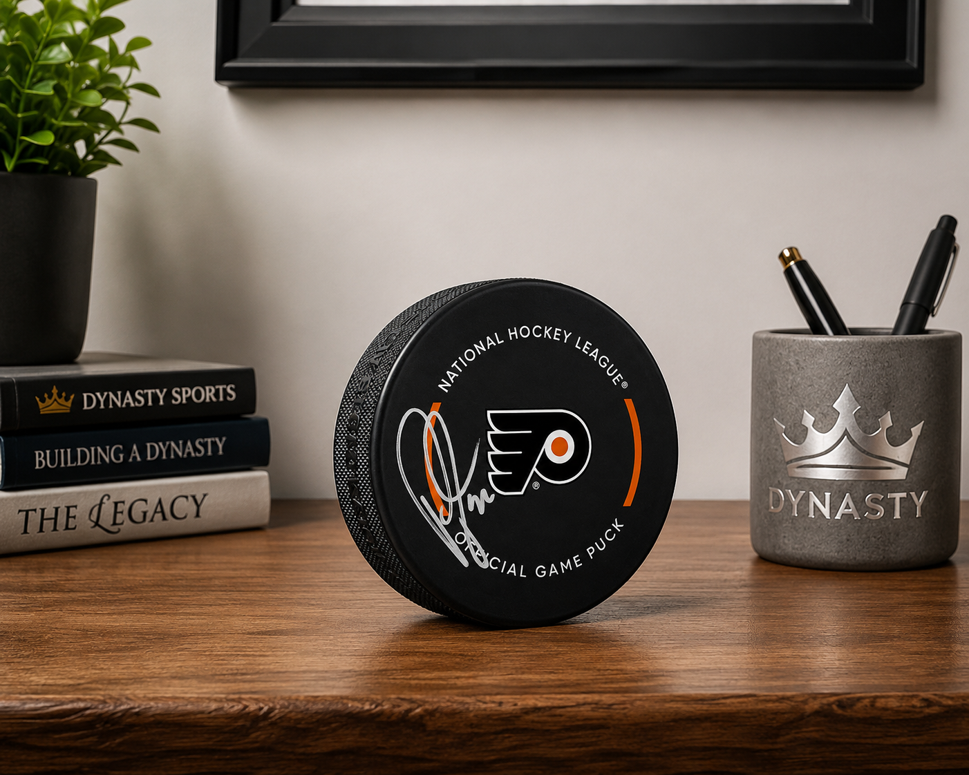 Rick Tocchet Autographed Philadelphia Flyers Hockey Game Model Puck