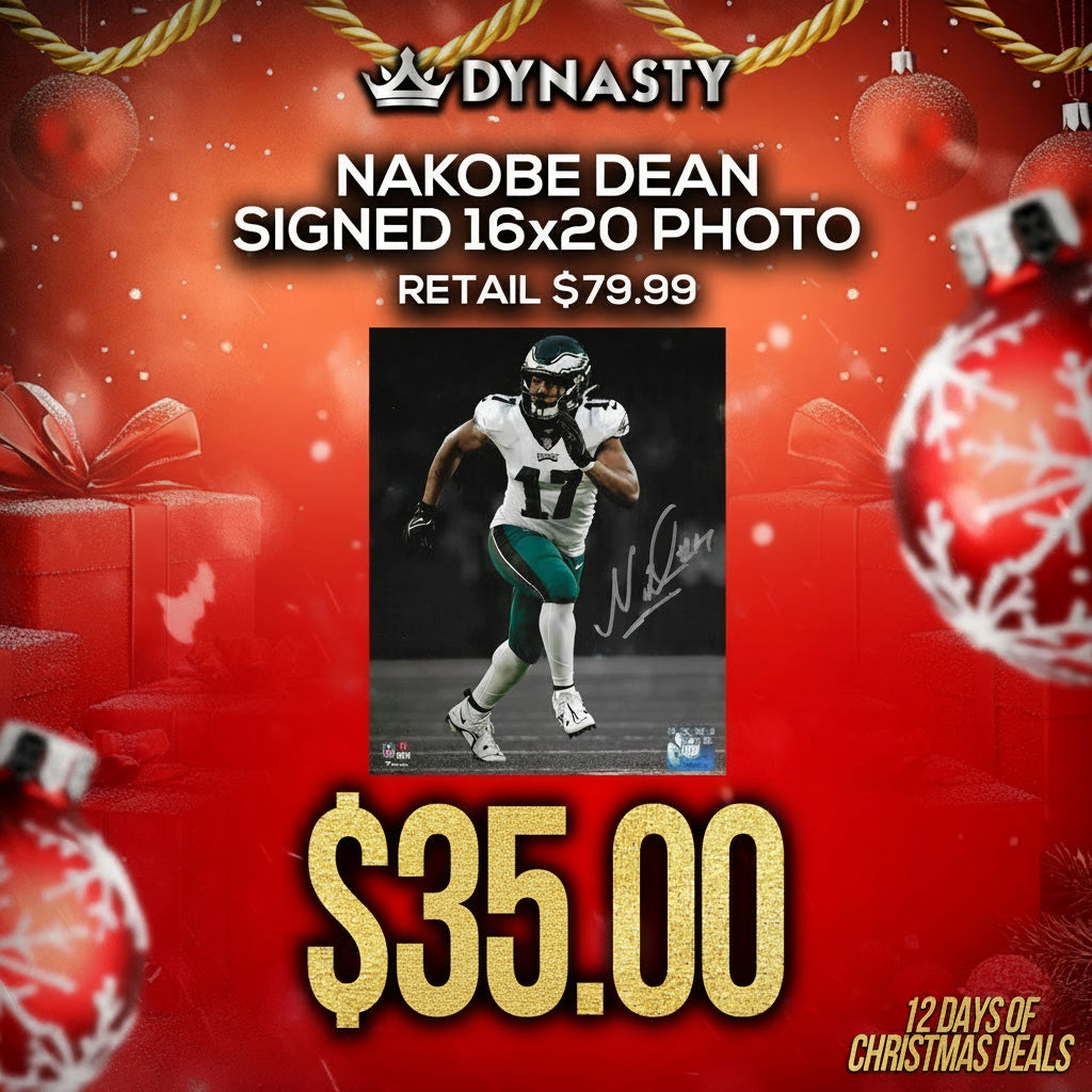 Nakobe Dean Blackout Action Philadelphia Eagles Autographed 16" x 20" Football Photo
