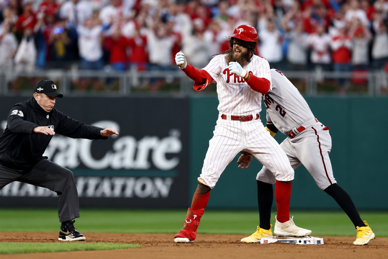 Brandon Marsh Philadelphia Phillies Celebration Photo