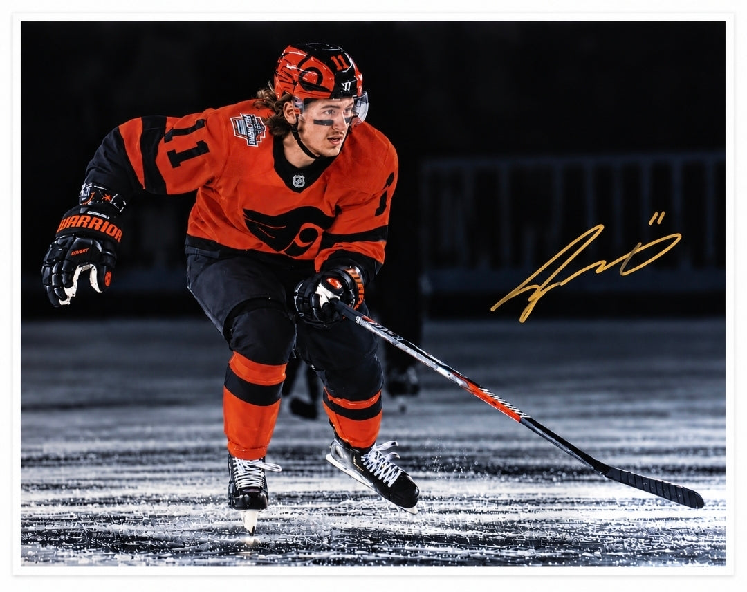Travis Konecny Spotlight Philadelphia Flyers Autographed 8" x 10" Photograph