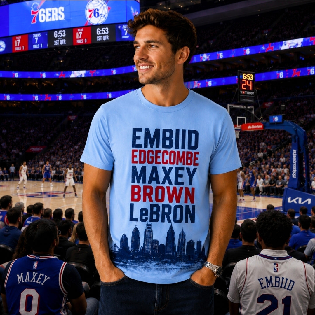 Philly Basketball Dream Team Lineup T-Shirt