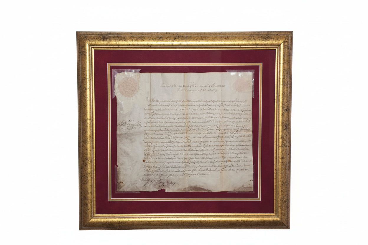 Benjamin Franklin Autographed Document