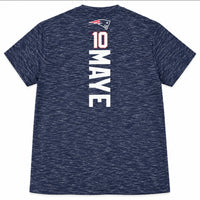 Drake Maye New England Patriots Navy Player T-Shirt