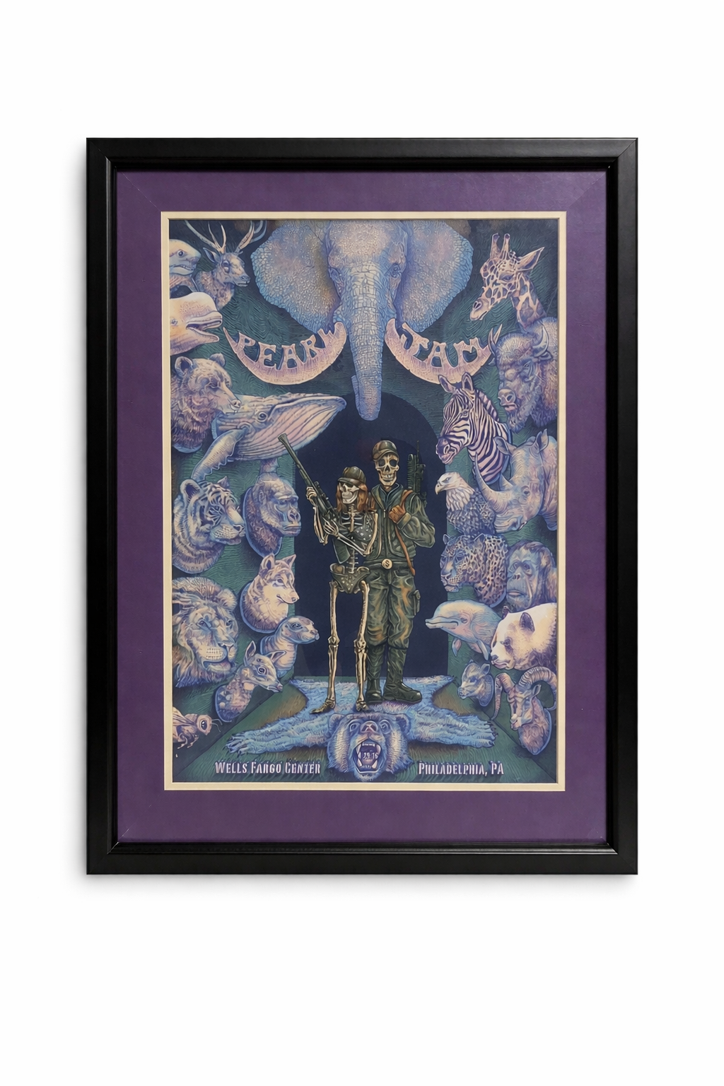 Pearl Jam Philadelphia Wells Fargo Center Framed Poster 04-29-2016