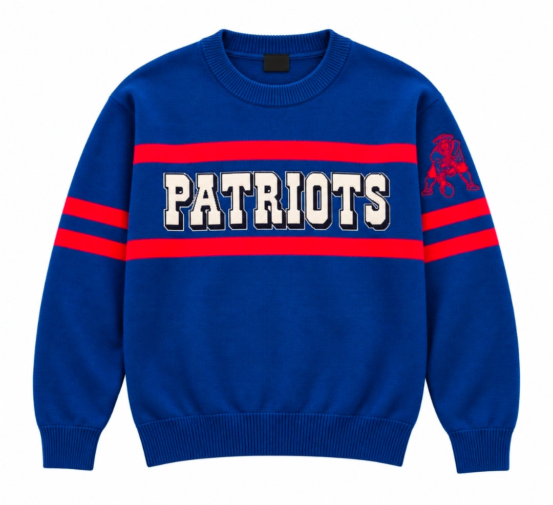 New England Patriots Retro Throwback NFL Team Sweater