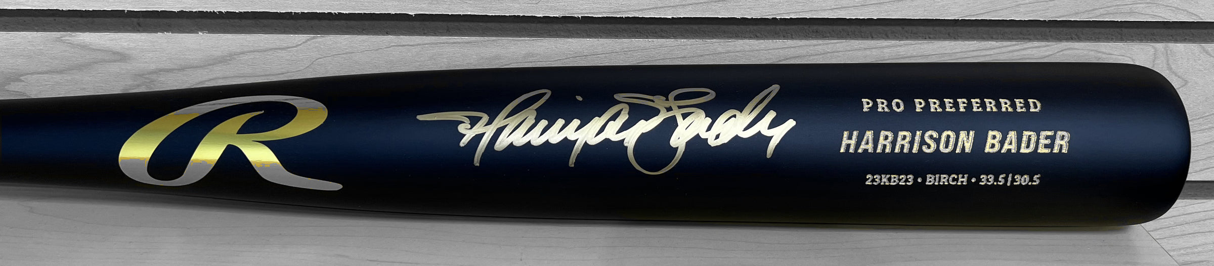 Harrison Bader San Francisco Giants Autographed Game Issued Model Bat