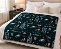Philadelphia Eagles Peanuts Super Soft Plush Throw 60" x 70" Blanket
