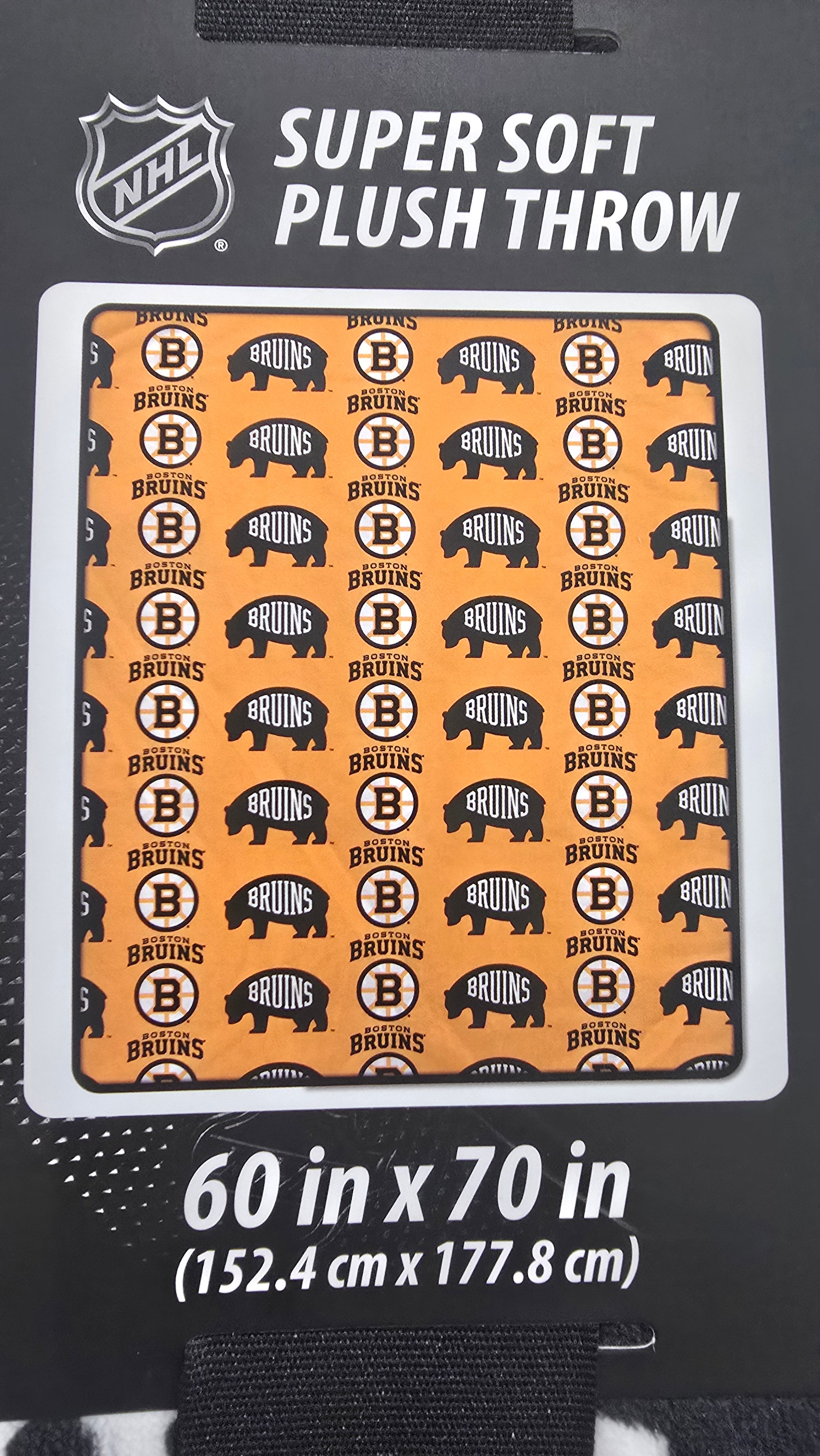 Boston Bruins Super Soft Plush Pegasus Blanket - Thumbnail 2