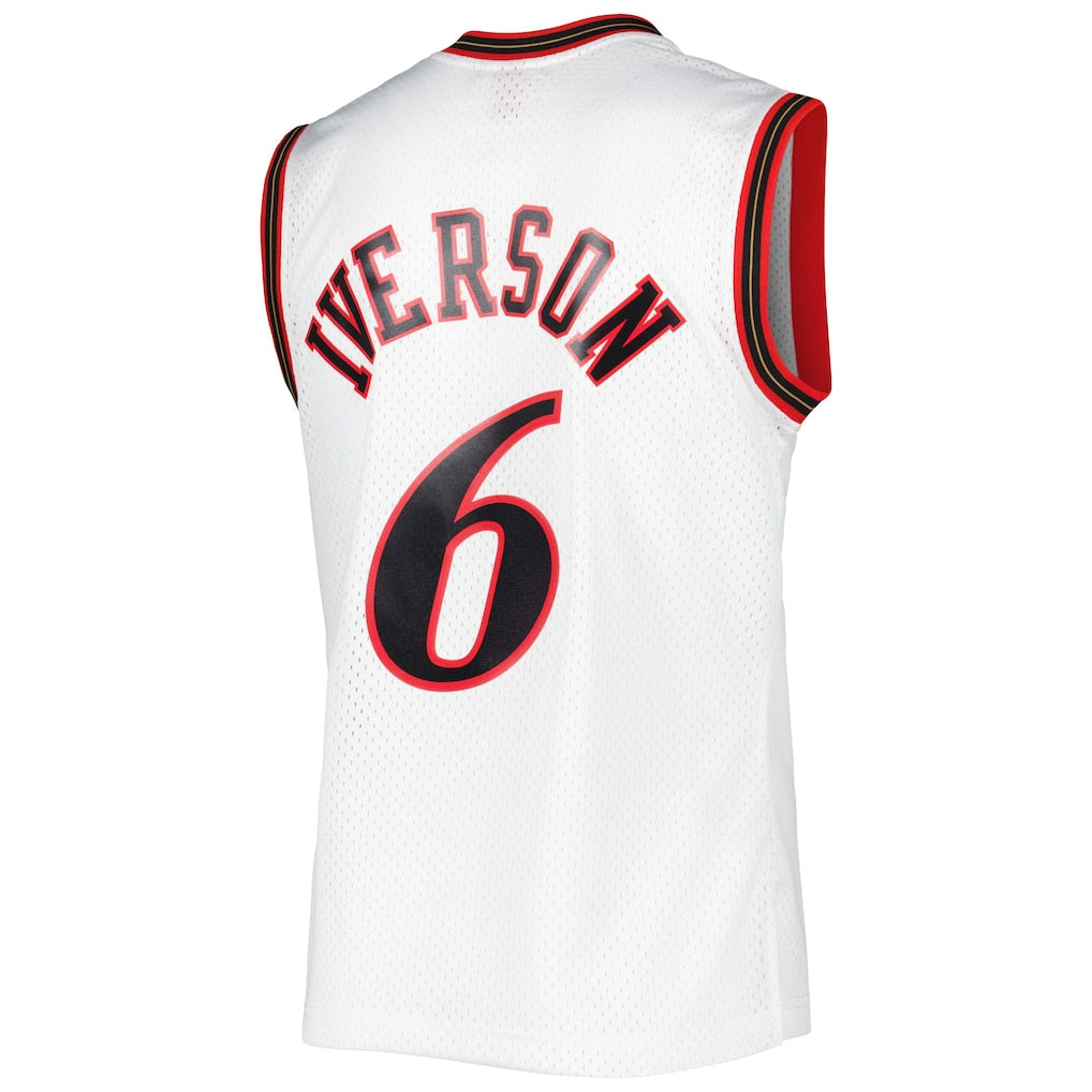 Allen Iverson Mitchell & Ness White Hardwood Classics 2002 NBA All-Star Game Jersey
