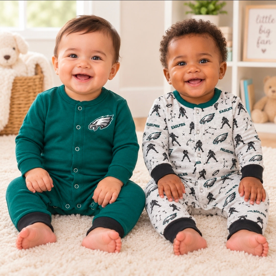 Philadelphia Eagles Baby 2-Pack Snap Onesie Set