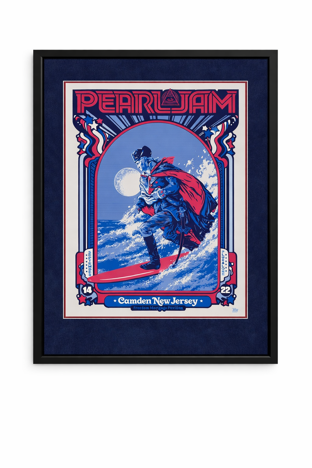 Pearl Jam Camden NJ Philly Framed Poster 09-14-2022 Ames Bros