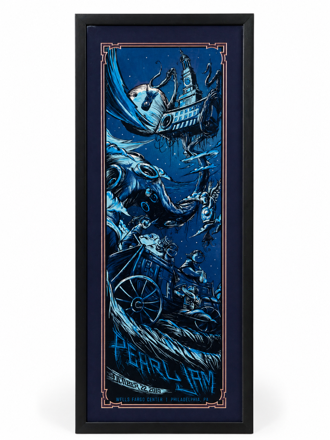 Pearl Jam Philadelphia Wells Fargo Center Framed Poster 10/22/2013 Dayne Henry