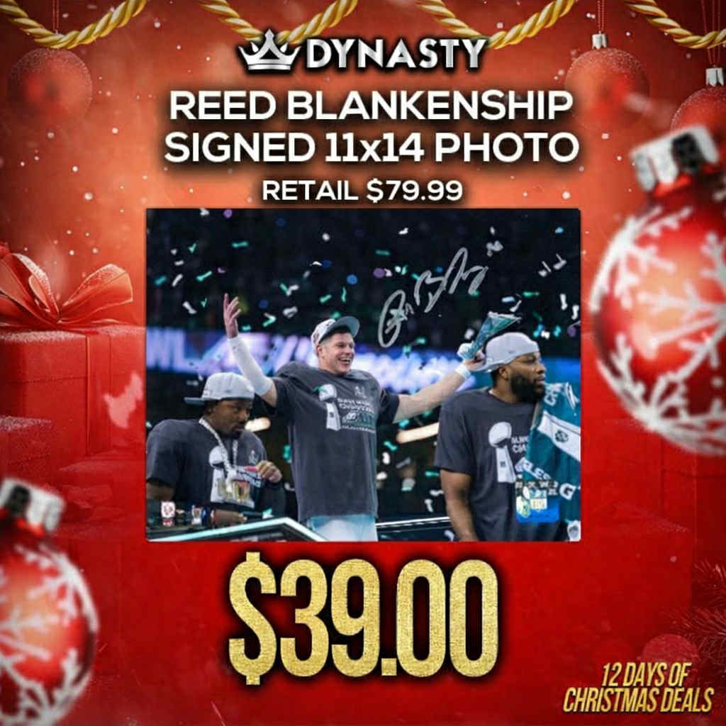 Reed Blankenship Super Bowl LIX Celebration Philadelphia Eagles Autographed 11" x 14" Football Photo