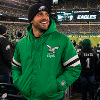 Philadelphia Eagles Throwback Kelly Green Satin Bomber Jacket