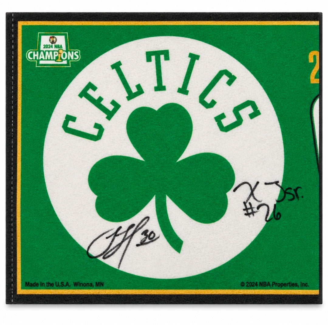 Sam Hauser & Xavier Tillman Boston Celtics Signed Championship Pennant
