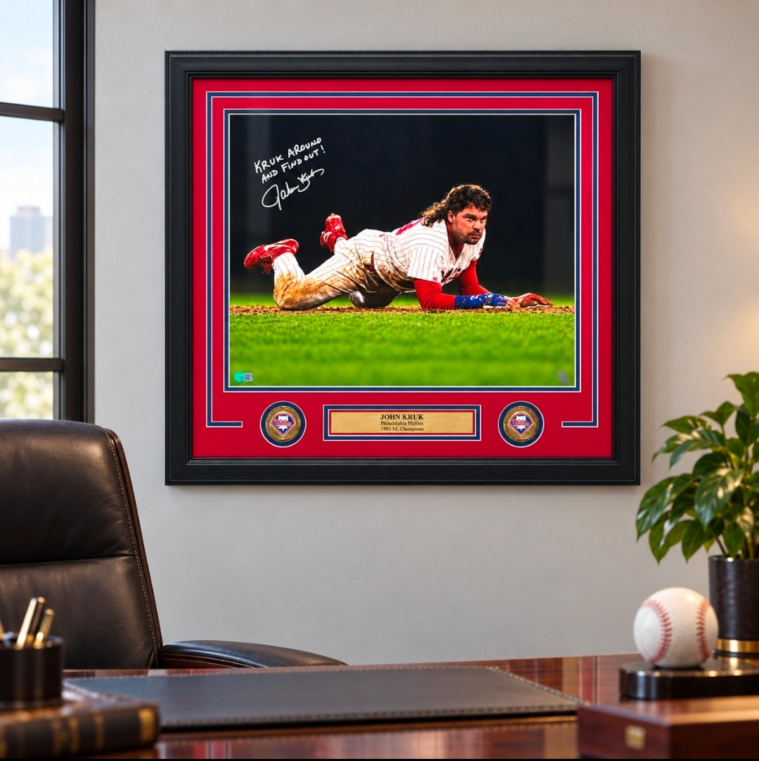 John Kruk Philadelphia Phillies Autographed Limited Edition 16" x 20" Framed Photograph