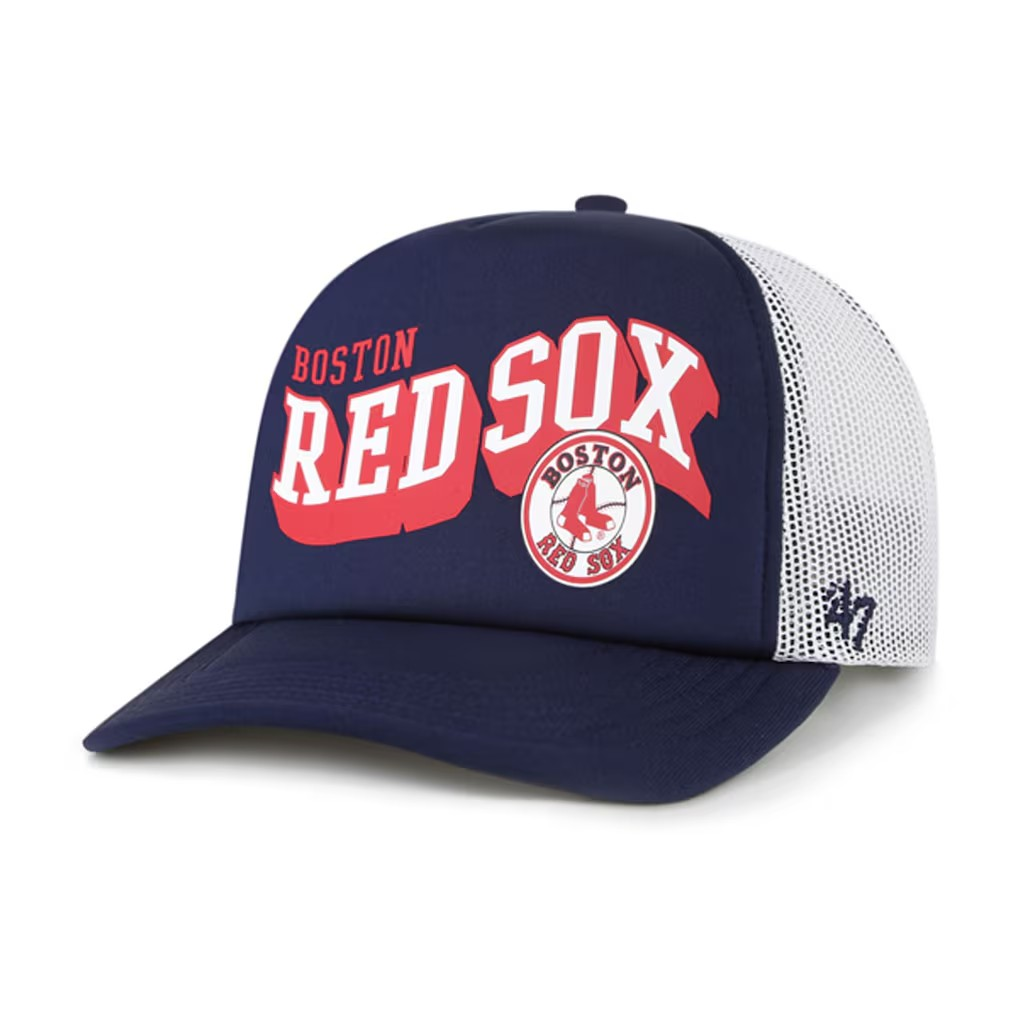 Boston Red Sox '47 Meander Foam Trucker Snapback Hat - Navy