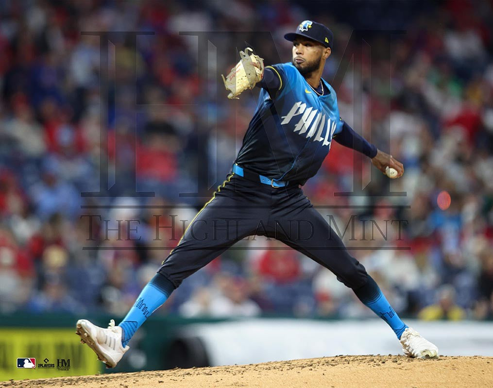 Cristopher Sanchez City Connect Action Philadelphia Phillies 8" x 10" Baseball Photo