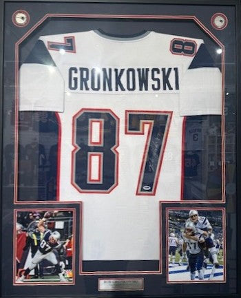 Rob Gronkowski New England Patriots Autographed Framed White Jersey