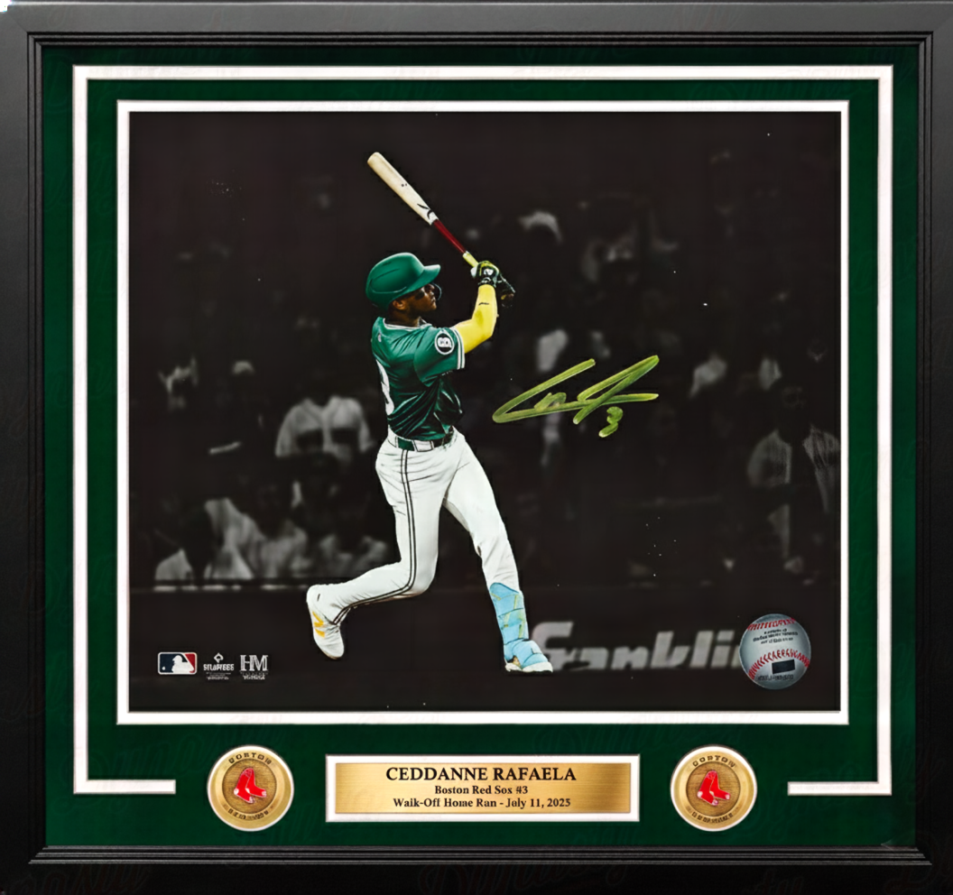 Ceddanne Rafaela Boston Red Sox Walk-Off Home Run Autographed 16" x 20" Framed Baseball Photo