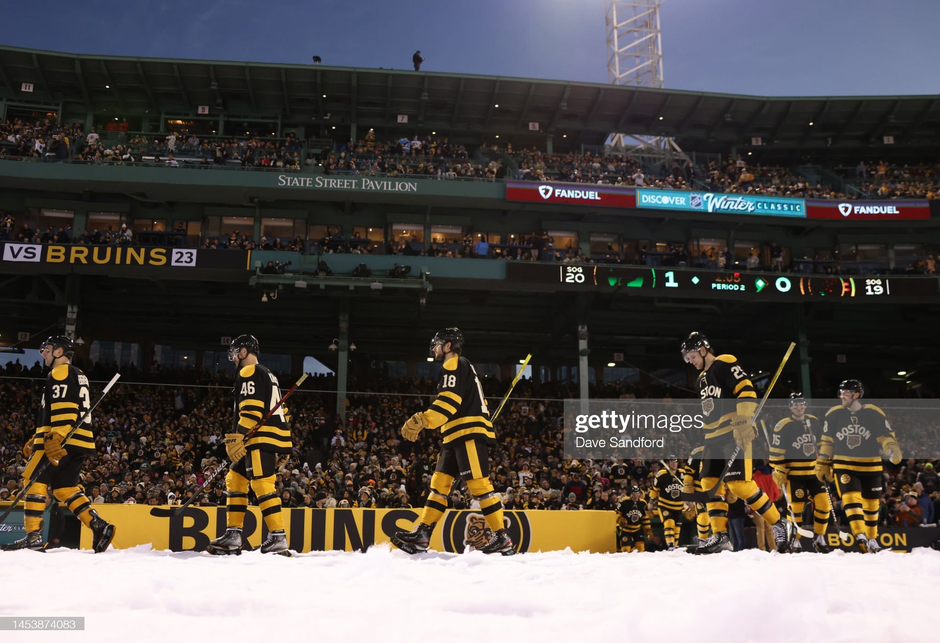 Pavel Zacha Marches Into Fenway Winter Classic Bruins Photo - Dynasty Sports & Framing 
