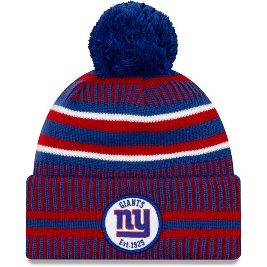 New York Giants On Field Knit Pom Winter Hat - Dynasty Sports & Framing 