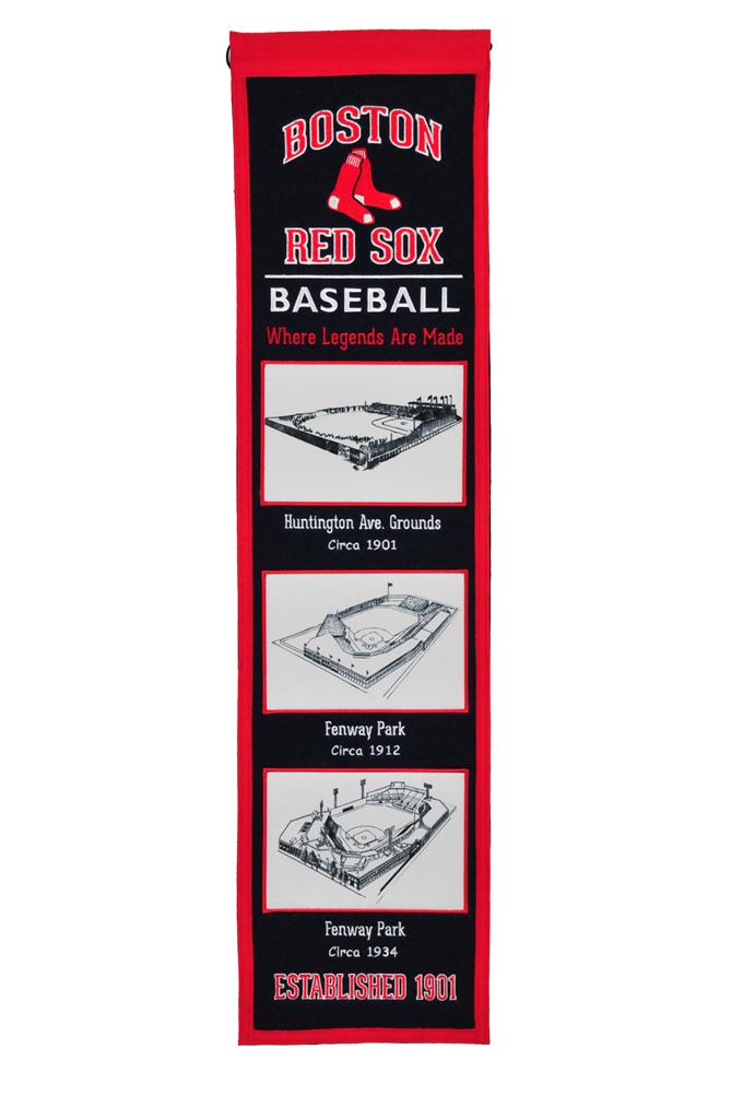 Boston Red Sox Stadiums MLB Baseball Heritage Banner - Dynasty Sports & Framing 
