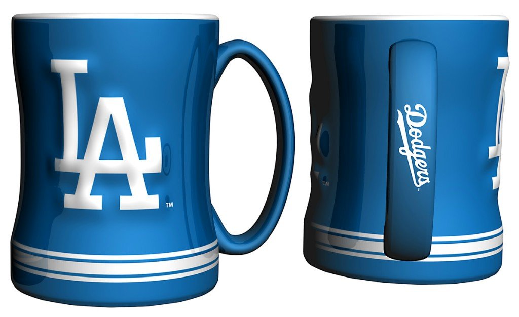 Los Angeles Dodgers MLB Baseball Logo Relief 14 oz. Mug - Dynasty Sports & Framing 
