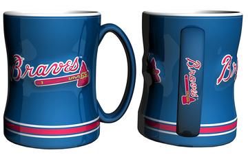 Atlanta Braves MLB Baseball Logo Relief 14 oz. Mug - Dynasty Sports & Framing 