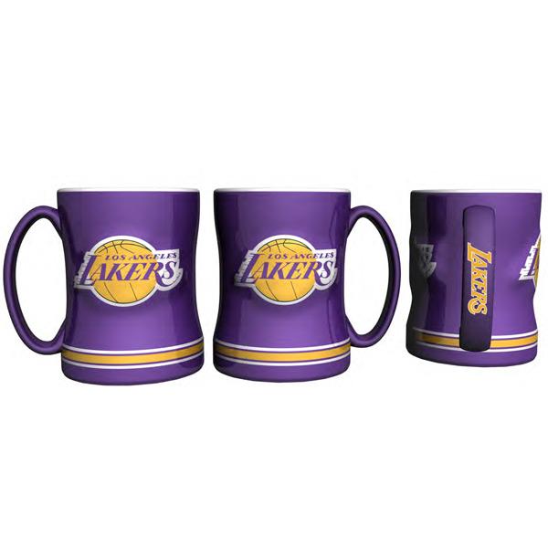 Los Angeles Lakers NBA Basketball Logo Relief 14 oz. Mug - Dynasty Sports & Framing 