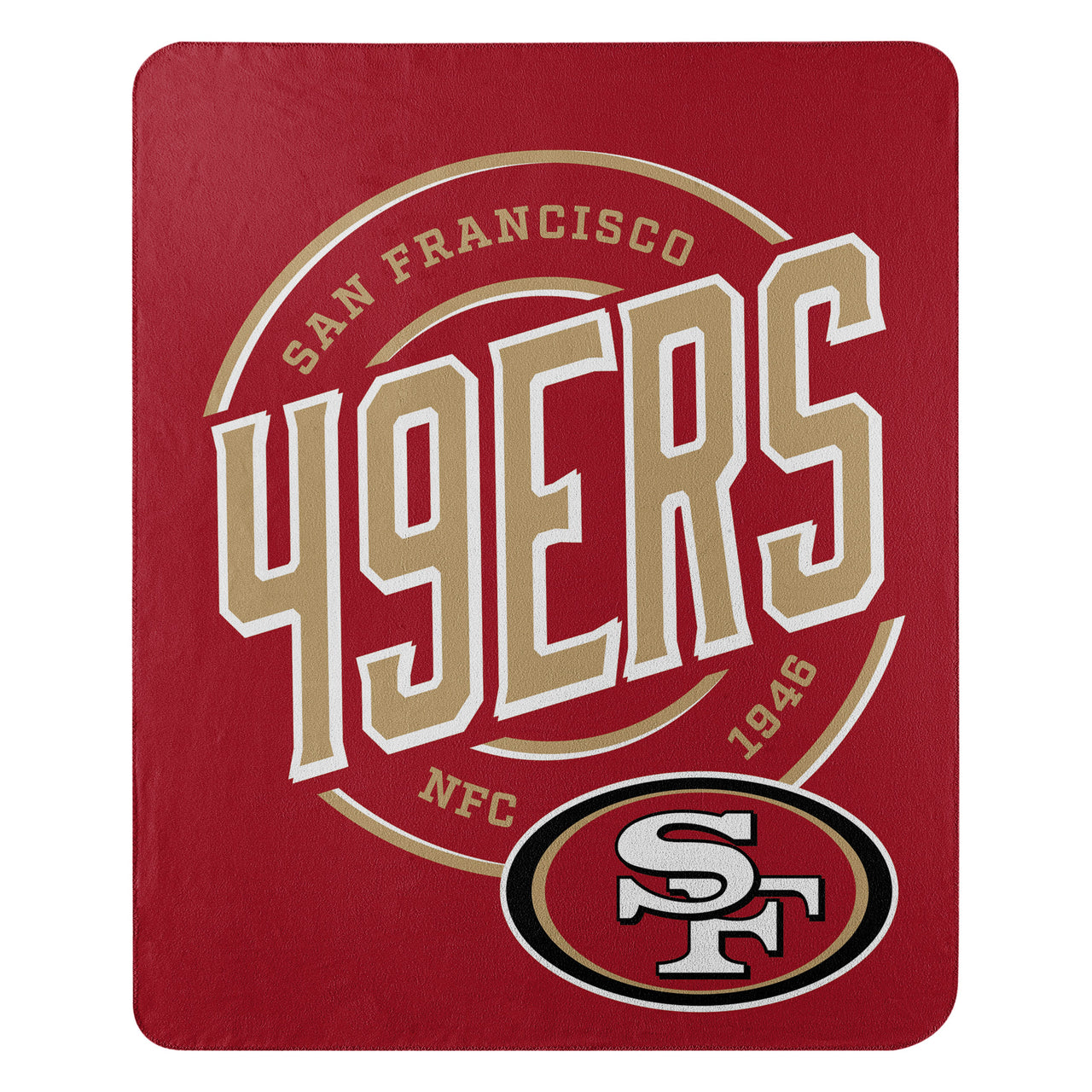 San Francisco 49ers 50" x 60" Campaign Fleece Blanket - Dynasty Sports & Framing 