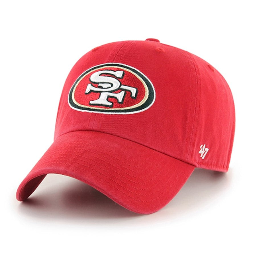 San Francisco 49ers '47 Brand Cleanup Adjustable Hat - Scarlet - Dynasty Sports & Framing 