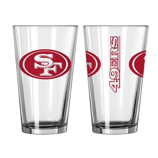 San Francisco 49ers Game Day Pint Glass - Dynasty Sports & Framing 
