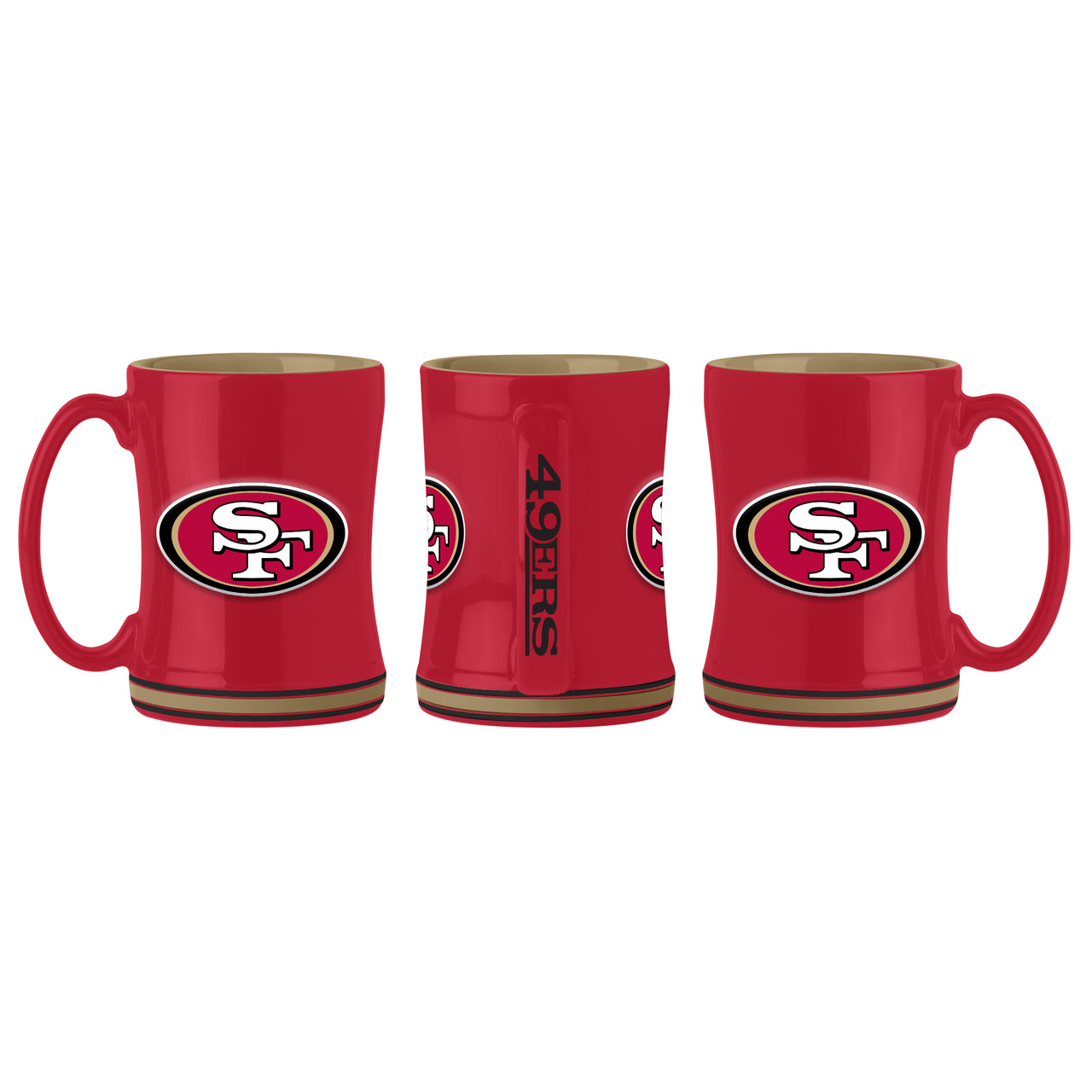 San Francisco 49ers Logo Relief Coffee Mug - Dynasty Sports & Framing 