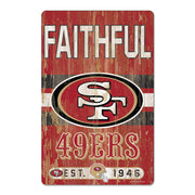 San Francisco 49ers 11" x 17" Slogan Wood Sign - Dynasty Sports & Framing 